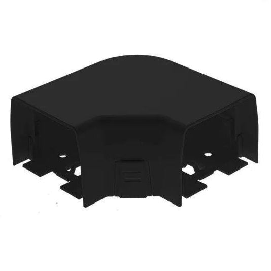 Platte bocht 80mm ZWART - 90° Kabelgootoplossing

